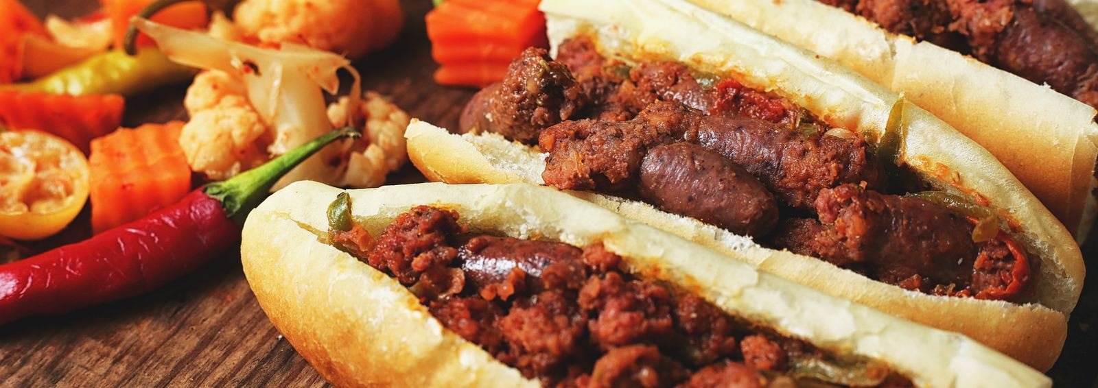 Italian sausage sandwiches with peppers